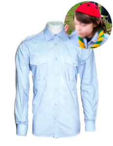 Camicia coccinella scout celeste