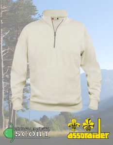 Felpa mezza zip kaki scout assoraider