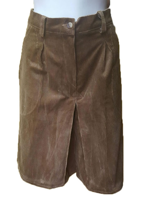 Gonna pantalone scout velluto kaki