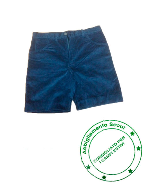 Pantaloncino scout cotone blu