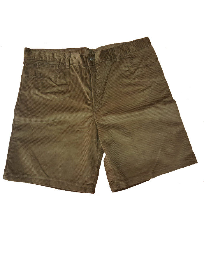 Pantaloncino scout velluto kaki