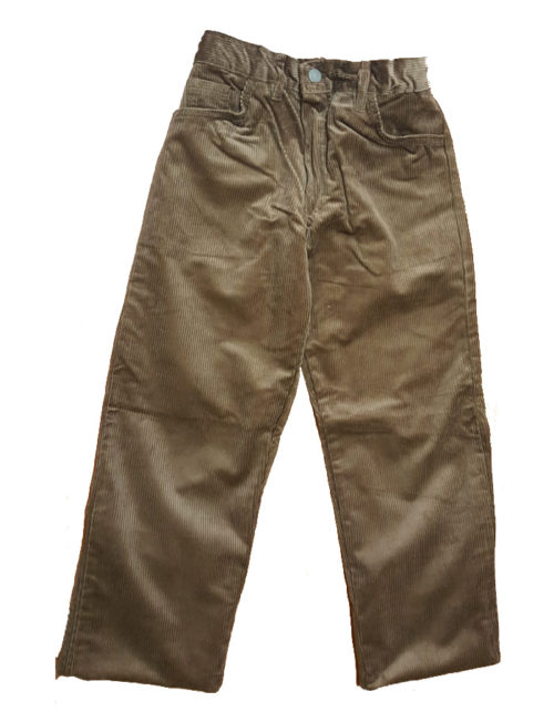 Pantalone scout velluto kaki bimbo