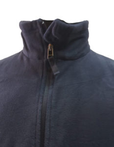 Pile uomo blu lotto dettaglio collo zip